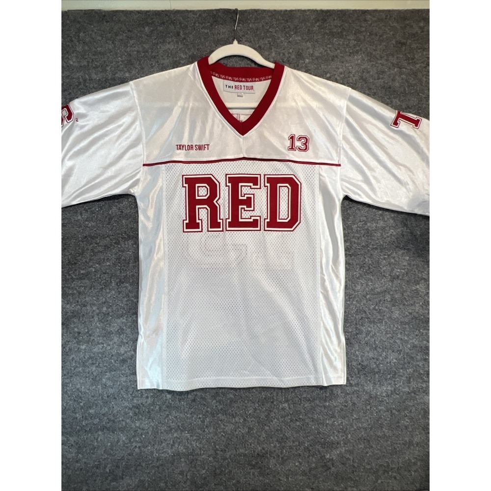 RARE Official Taylor Swift The Red Tour 2013 Football Jersey Size XS Oversized